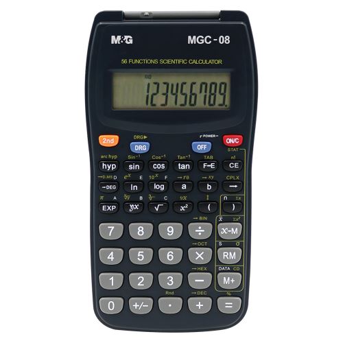 Kalkulačka M&G vědecká MGC-08, 56 funkcí, 10-místní displej (2)
