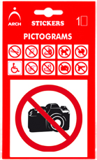 Informační nálepka Bez fotografie (8 x 8 cm)