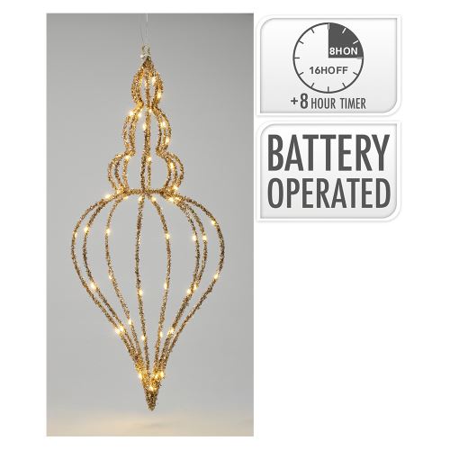 Ornament s LED světlem a časovačem pro zavěšení