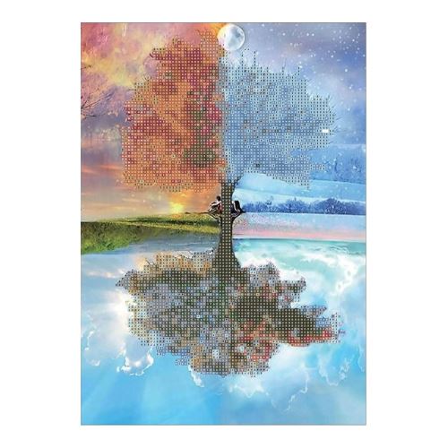 Diamantová mozaika 5D Ročné obdobia (30x40 cm)