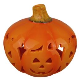 Svícen dýně keramický Halloween 15 x 14 cm, oranžový Svícen dýně keramický Halloween 15 x 14 cm, oranžový