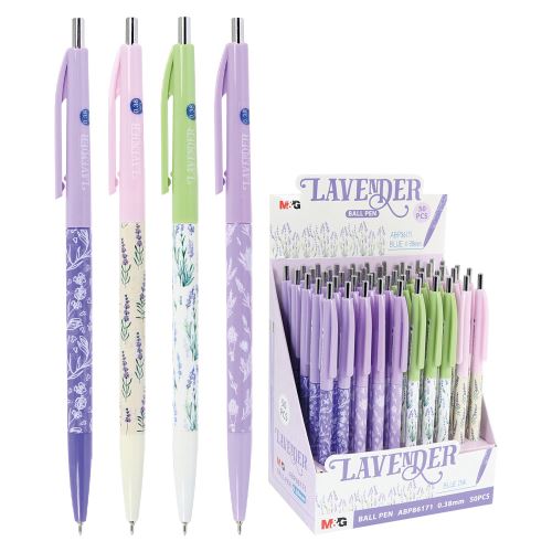 Pero kuličkové M&G Lavender 0,38 mm - modrá náplň /1ks