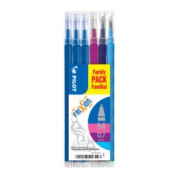 Náplň gumovací PILOT Frixion 0,7 mm/6 ks - 3xmodrá, 1xrůžová, 1xfialová, 1xsvětle modrá (2)