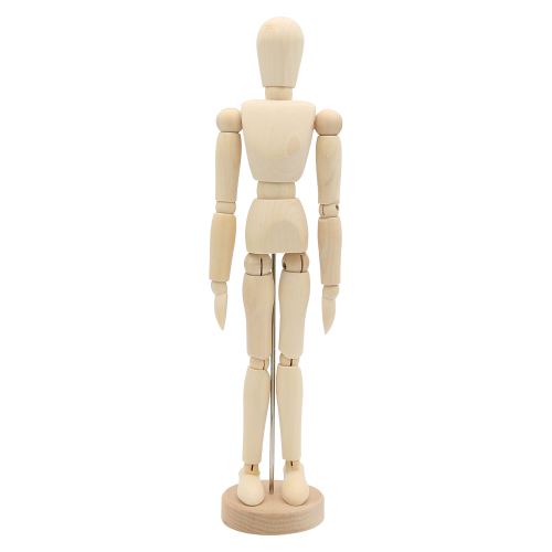 Dřevěná figurína, mužská postava 12"/30 cm