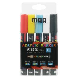 Popisovač akrylový M&G MOCALO Acrylic Marker 2 mm, sada 5 ks