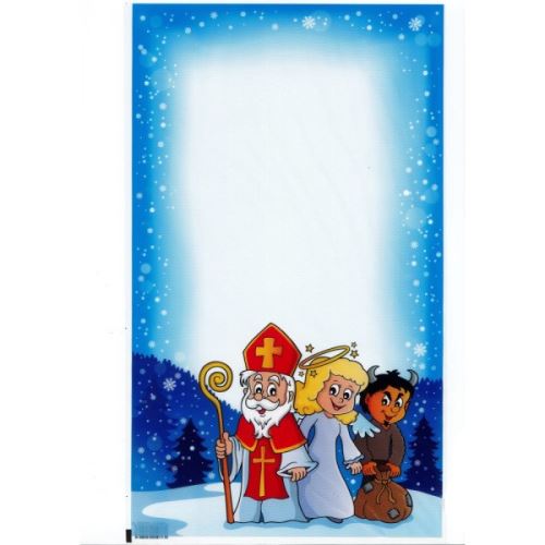 Mikulášsky sáček PP 25x42 cm - Mikuláš, anděl a čert, mix/1ks (1)