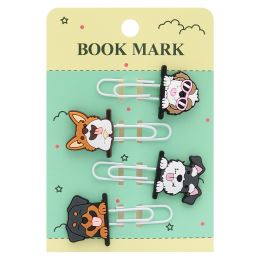 Ozdobná spona / záložka Dog 7 cm (sada 4 ks)