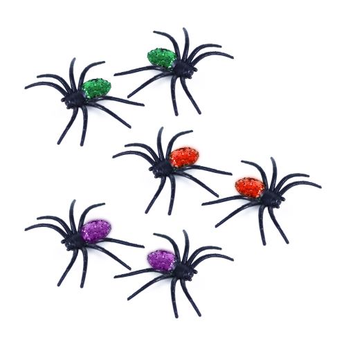 Dekorácia pavúk Halloween 6,5x6 cm (6 ks)