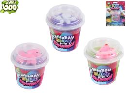 Super Goo hmota duhová 90g se strečovou hračkou 3druhy na kartě Super Goo hmota duhová 90g se strečovou hračkou 3druhy na kartě