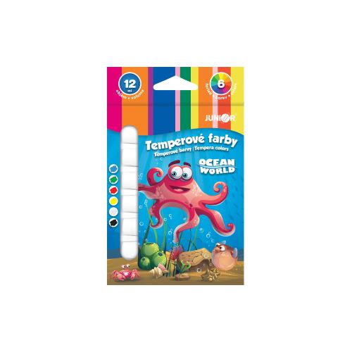 Barvy temperové Ocean World 12 ml, sada 6 ks