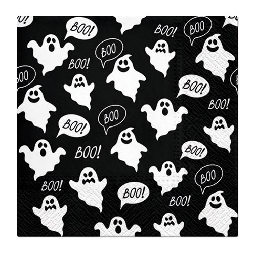 Obrúsky PAW L 33x33cm Boo (black)