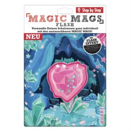 Blikající obrázek Magic Mags Flash Srdce k aktovkám Step by Step GRADE, SPACE, CLOUD, 2v1 (2)