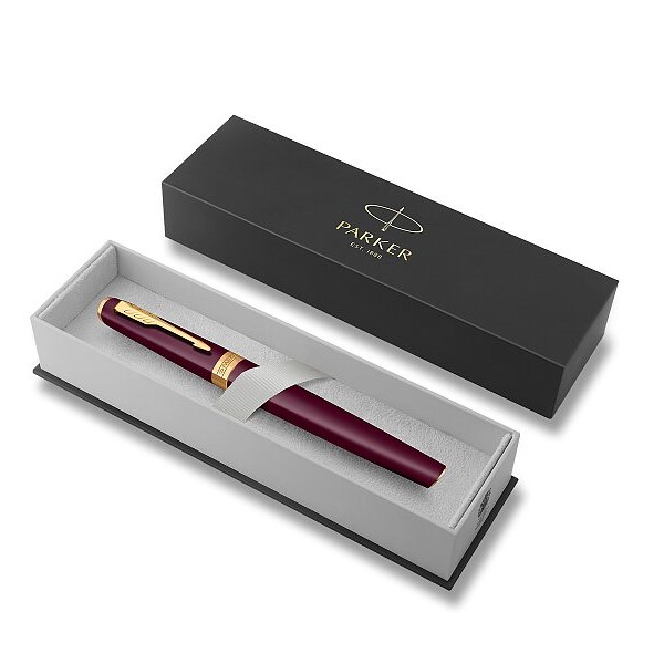 Roller PARKER Meridian Red GT, hrot F - černá náplň