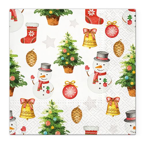 Obrúsky TaT 33x33cm Snowmen Pattern