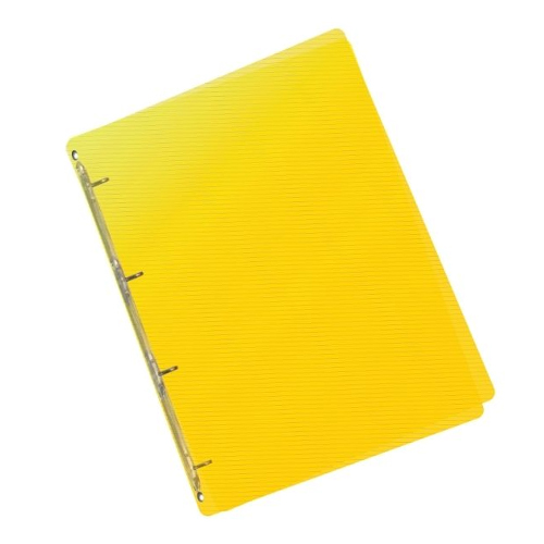 Pořadač kroužkový PP (4-kroužkový) A4, žlutý 250x313mm
