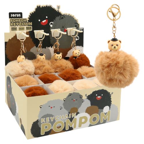 Klíčenka / Přívěsek JUNIOR PomPom Bear medvěd (1)