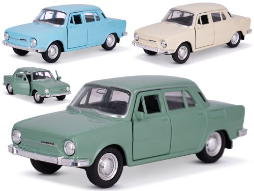 Welly Škoda 100 12cm kov zpětný chod 3barvy v krabičce