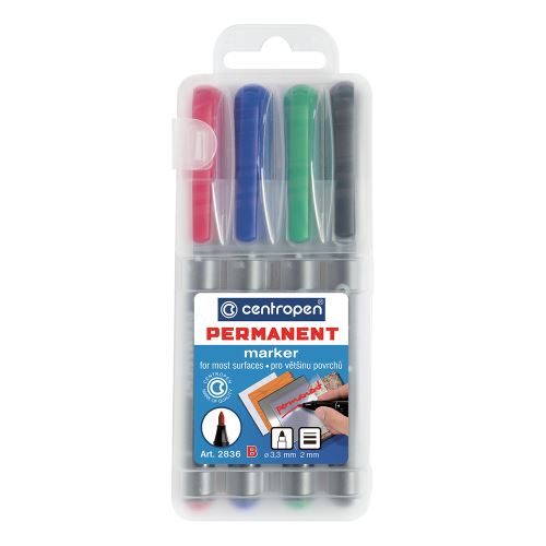 Popisovač CENTROPEN 2836 - 2,0 mm / sada 4 ks
