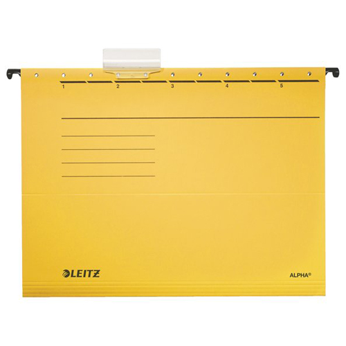 Závěsná zakládací deska, karton, A4, LEITZ "Alpha", žlutá /25ks Zakladanie a archivacia