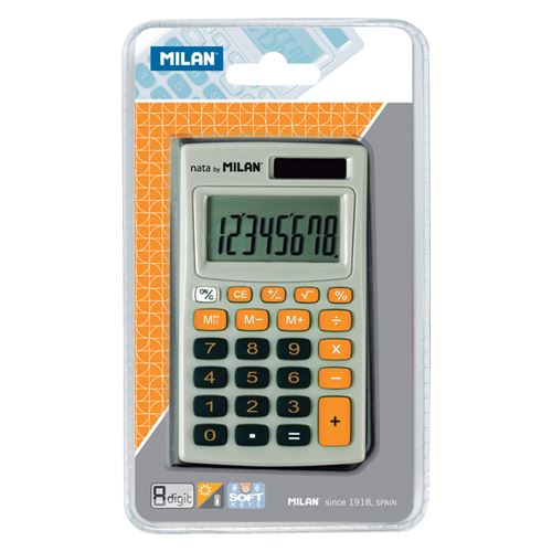 Kalkulačka MILAN vrecková 8-miestna 150208 oranžová