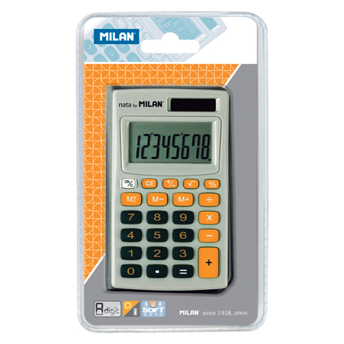 Kalkulačka MILAN 8-místní 150208 oranžová 97 x 56 x 8 mm