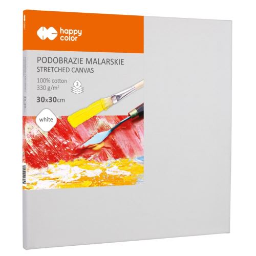 Maliarske plátno Happy Color 30x30 cm na ráme - biele
