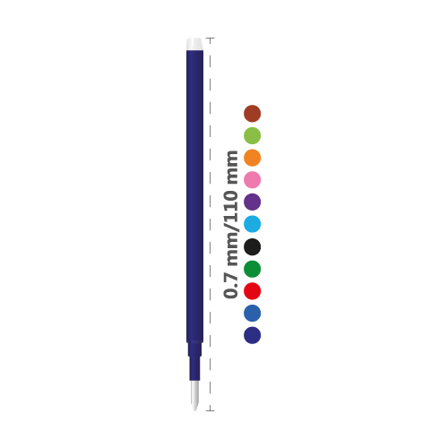 Náplň gumovací PILOT Frixion 0,7 mm/6 ks - modrá