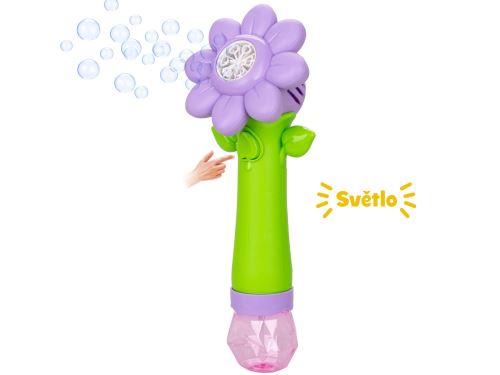 Sun Fun bublifukovač květina 27cm na baterie se světlem s náplní 90ml 2barvy v krabičce