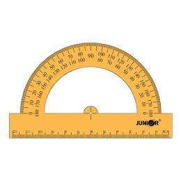 Úhloměr 12 cm barevný - průhledný (1)