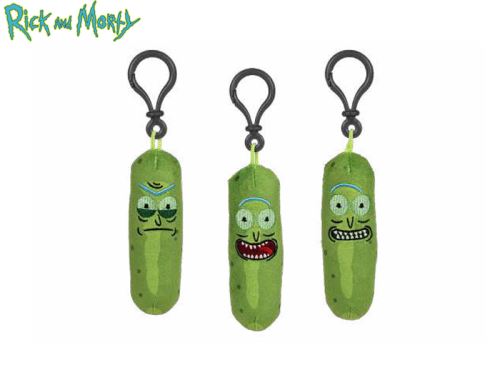 Rick a Morty - Pickle Rick přívěsek na klíče plyšový 12cm 3druhy 10m+