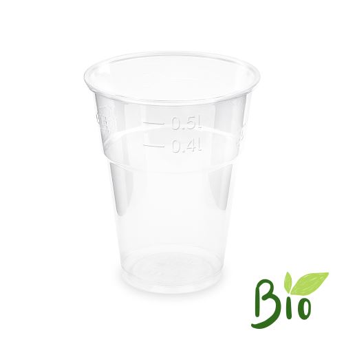 Kelímek průhledný 0,5 l (PLA) -BIO- (O 102 mm) [50 ks]