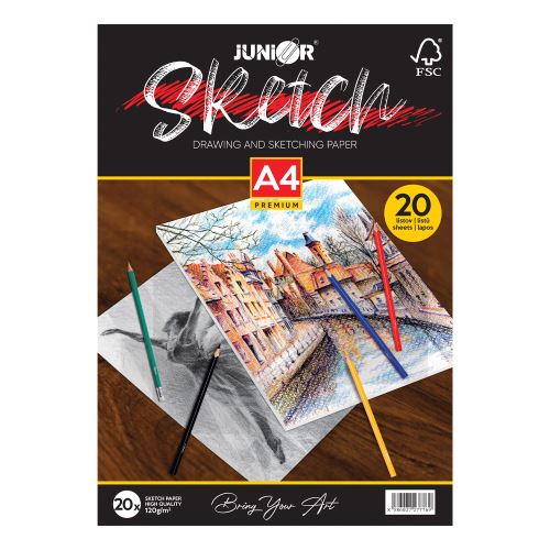 Blok na malování a skicování Sketch - A4 PREMIUM 20 listový, 120g/m2