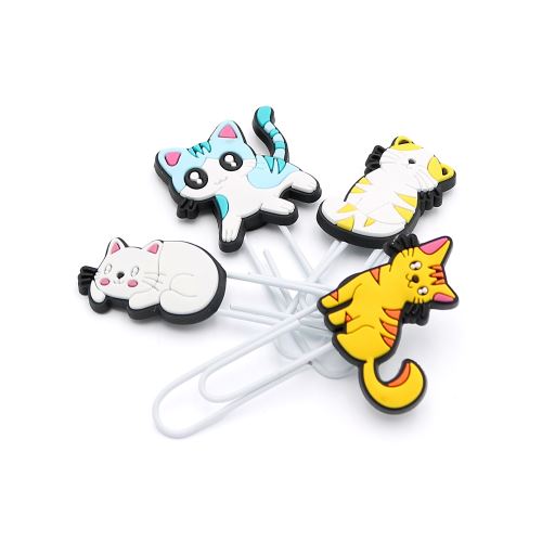 Ozdobná spona / záložka Cat 7 cm (sada 4 ks) (1)