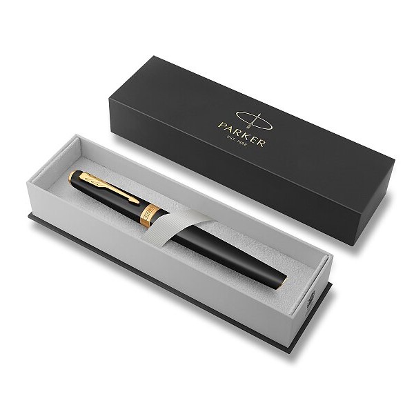 Pero plnicí PARKER Meridian Matte Black GT, hrot F