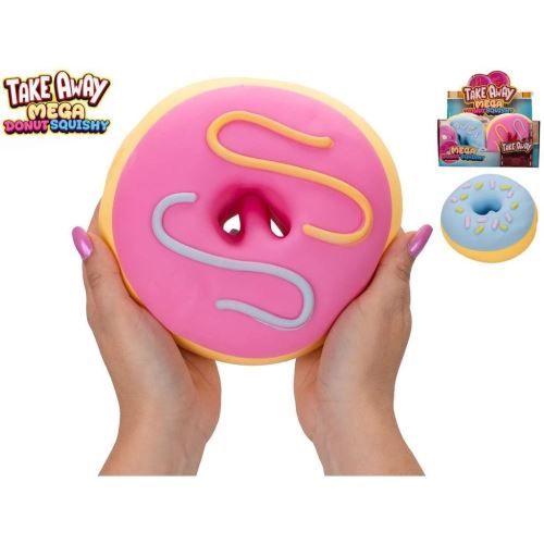 Mega squeeze donut strečový jumbo 16cm 2barvy 6ks v DBX