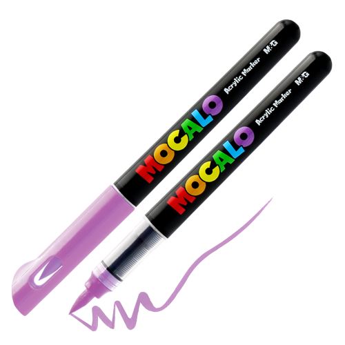 Popisovač M&G MOCALO Acrylic Marker, štětcový hrot - fialový 208