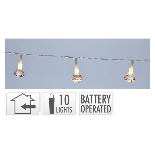 Svietiaca reťaz s 10 LED zvončekmi