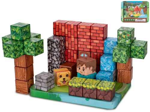 Stavebnice Magnet Cube Zone magnetická - Classic Forest 48ks v krabičce