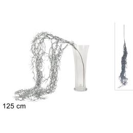 Vánoční větvička glitrovaná 125 cm, stříbrná Vánoční větvička glitrovaná 125 cm, stříbrná