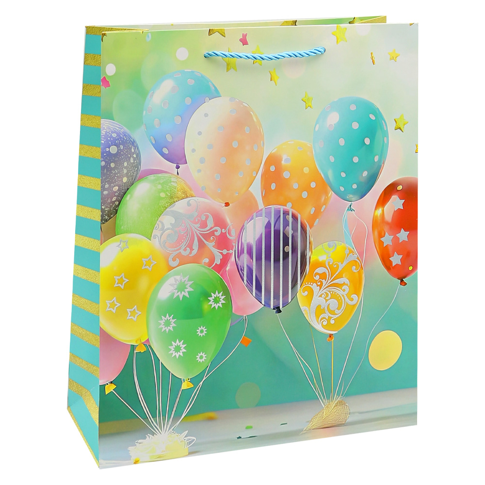 JUNIOR Darčeková taška Balloon 30x12x40 cm (mix /cena 1ks)