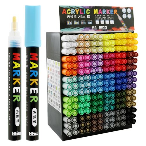 Prezentační stojan Popisovač M&G MOCALO Acrylic Marker 2 mm,  30 barev x 6 ks = 180 ks (2)