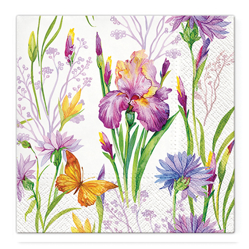 PAW Obrúsky TaT 33x33cm Iris with Butterfly - motýl
