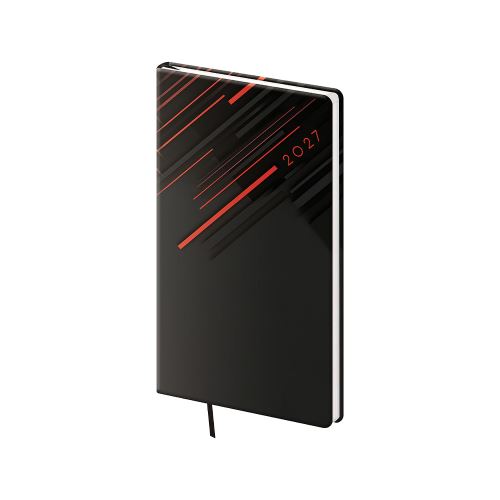 Diář 2027 týdenní kapesní Vario - 1 RED LINES