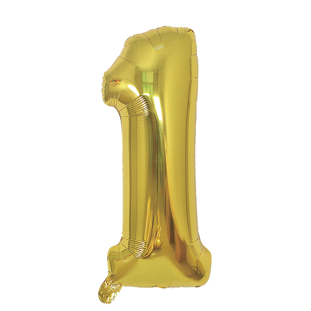 Narozeninový balónek, zlatý 40" (100 cm) číslo 1