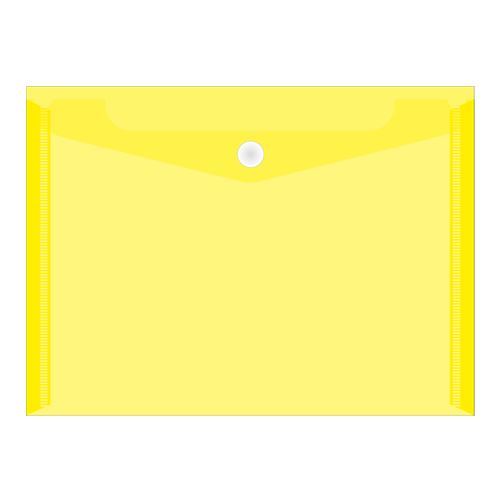 Obal PVC s patentkou priehľadný A4, žltý