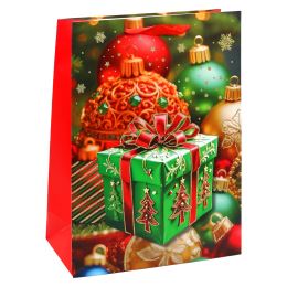 Dárková taška vánoční 32x26x12 cm (mix 4 designů - /cena za 1 ks) (1)