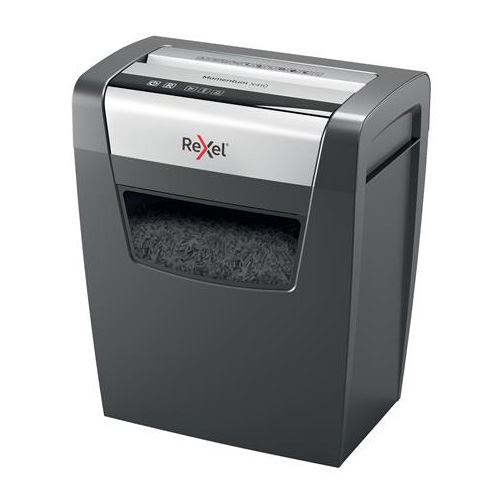 Skartovací stroj, konfety, 10 listov, REXEL, "Momentum X410"