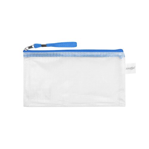Obálka se zipem síťovaná PVC / DL, modrá
