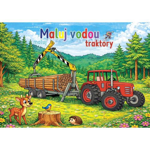 Omaľovánka A5 Maľuj vodou - Traktory