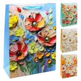 Dárková taška 2049 Flowers, velikost D 30 x 12 x 40 cm